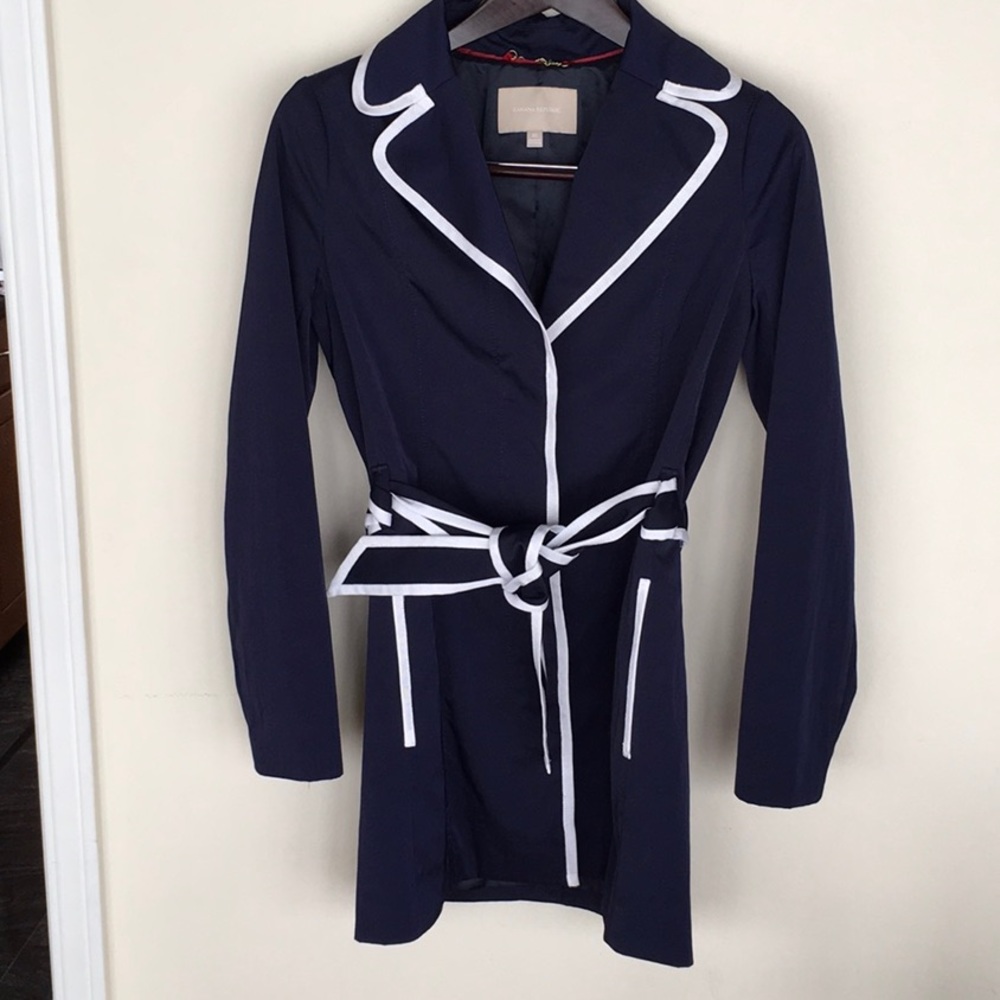 Banana Republic Navy Overcoat - Picture 1 of 3